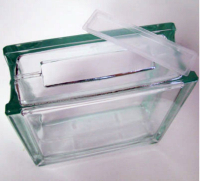 glass block with rectangular hole