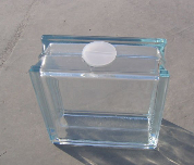 glass block with round hole